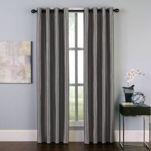 Curtainworks - 1pc 50"x132" Light Filtering Malta Window Curtain  Gray
